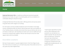 Tablet Screenshot of daybreakretirementvillas.com